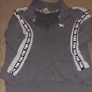 Gray Victoria’s Secret “PINK” Half Zip